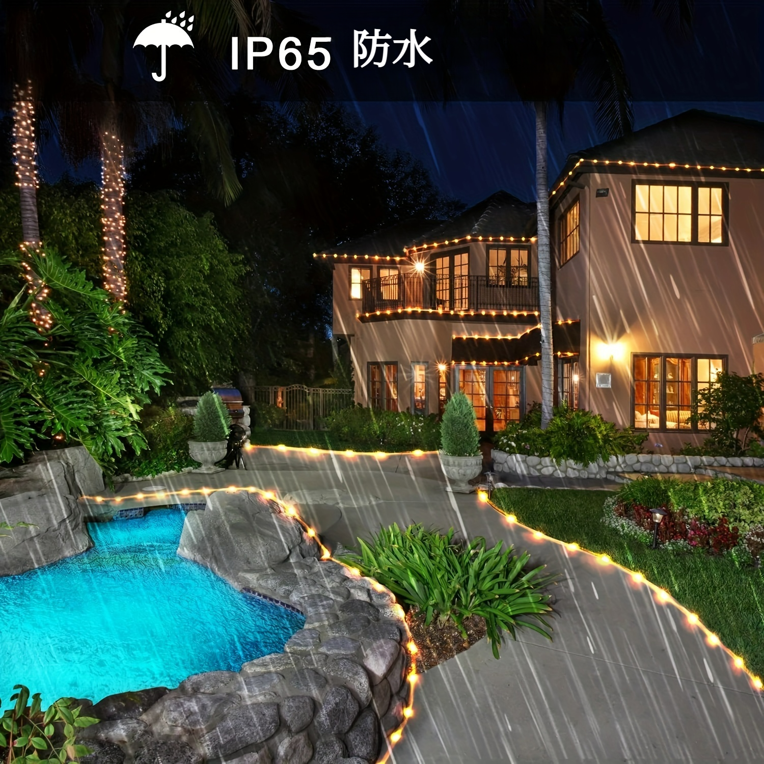 ソーラーロープライト|IP65防水・屋外用・パーティーや庭、結婚式、クリスマス、感謝祭、ハロウィンなどのホリデーに最適・LEDフェアリーストリングチューブ|undefined