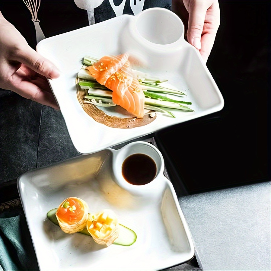 角餃子プレート｜浸漬皿付き・フライドチキン・寿司・小麦わら酢皿・家庭用スナック盛り合わせ|undefined