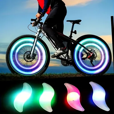 【2点セット】LED自転車ホイールライト｜自転車用品・安全のため・アクセサリー・高品質＆シンプルデザイン