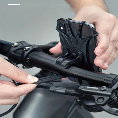 自転車ホルダー｜自転車用品・シリコン製・GPSナビ・360度回転可能・4-6インチの携帯電話に対応・脱落防止