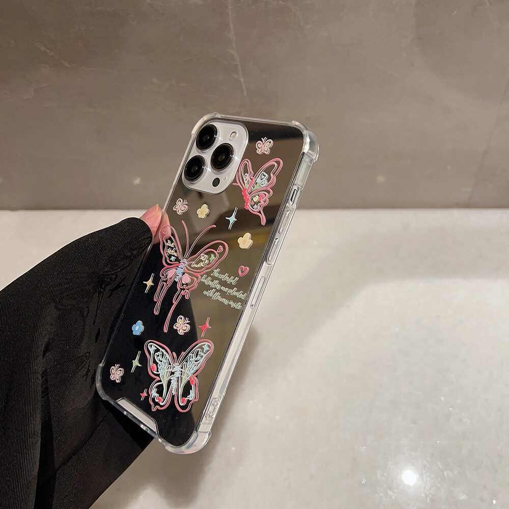 iPhone用スマホケース | 花蝶柄・メイクアップ・オリジナル・春デザイン|undefined