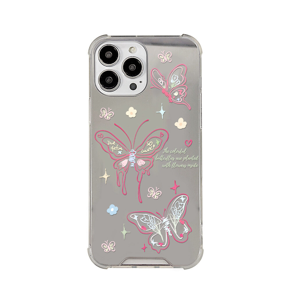 iPhone用スマホケース | 花蝶柄・メイクアップ・オリジナル・春デザイン|undefined