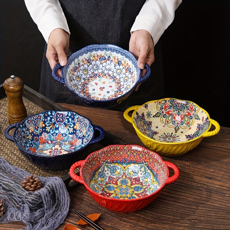 【超美品】トルコ　金彩　エナメル彩　ボウル　シャヘステゴンドル Amazon.co.jp: NobeOnbe ハンドル付きボヘミアンセラミック