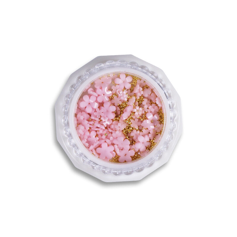 【約100個】ネイルパーツ｜花・500個・アクセサリー・ネイルチップ用品・ネイルアート・可愛い・ネイルアート・ピンク・白黒|undefined