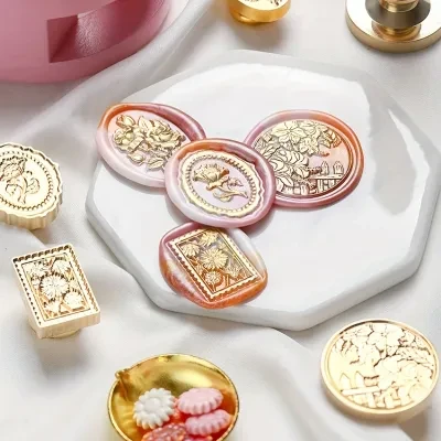 【約10日発送予定】シーリングワックススタンプヘッド｜銅製・ガーデンシリーズ・ギフトパッケージ/エンボス/誕生日/贈り物