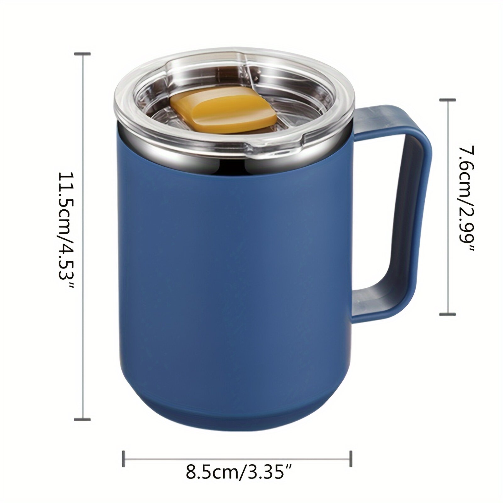 450mlコーヒーマグ｜アウトドア用品・キャップ用品・ハンドルと蓋付き・304ステンレス鋼ウォーターボトル・携帯に便利|undefined