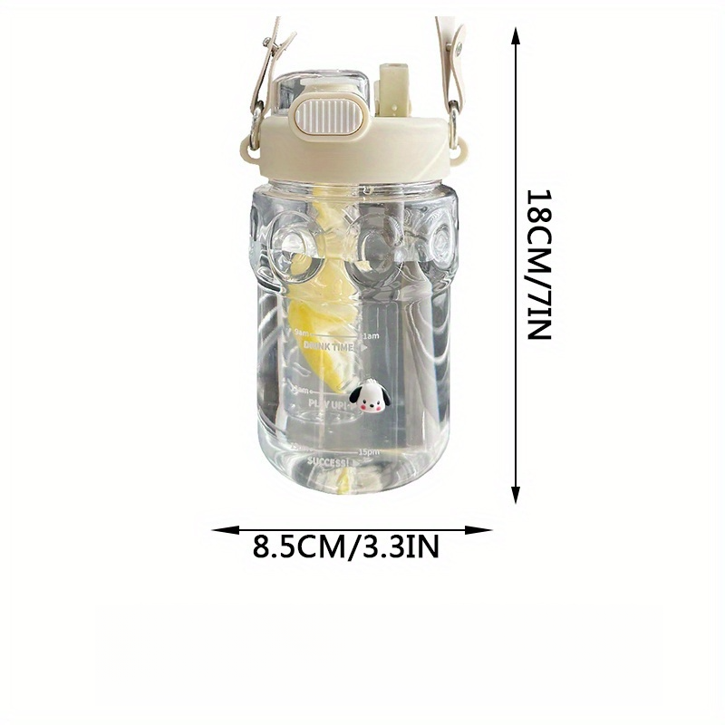 1pc 850mlストロー水筒｜アウトドア用品・大容量プラスチック水筒・ダブルドリンクカップ・ストレーナー付き・シンプルなデザイン|undefined