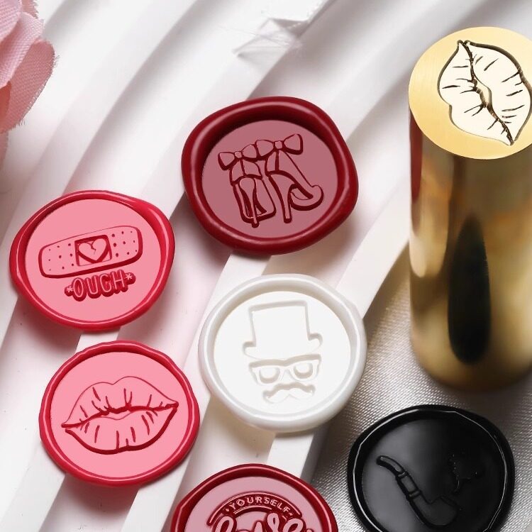 【約10日発送予定】レーザー彫刻シーリングスタンプ｜ミニサイズ・銅製・スタンプヘッド・円柱型・両面彫刻・片面彫刻|undefined