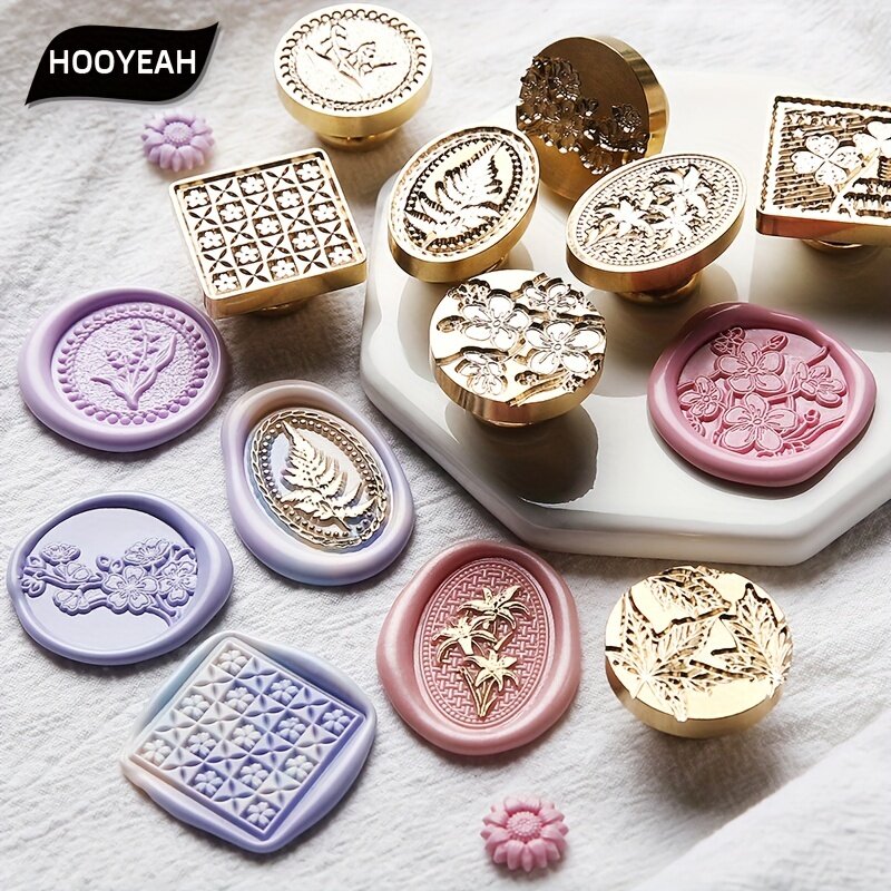【約10日発送予定】シーリングスタンプヘッド｜銅製・植物シリーズ・かわいい花・シール・ギフト包装/封筒/封蝋/DIY道具|undefined