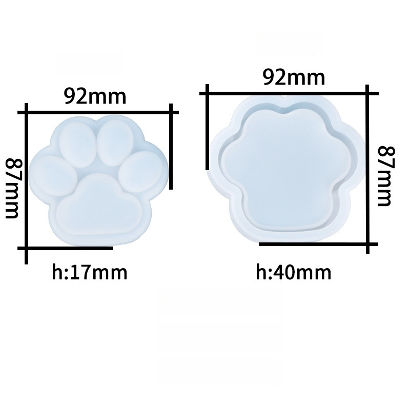 肉球収納ケースモチーフシリコンモールド｜蓋とケースのセット・ハンドメイド・オリジナルなケースを作ろうฅ|undefined