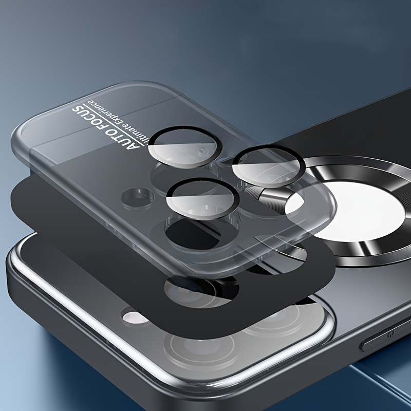バンパーマット磁気ワイヤレス充電ケース Iphone 15 プロマックスガラスレンズカメラ保護カバー Iphone 13 12 11 プロマックスプラス|undefined