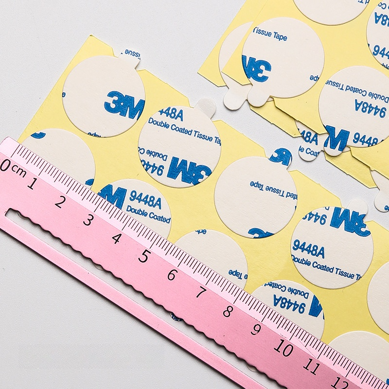【50枚】シーリングスタンプ用両面テープ｜直径約25mm・丸型・粘着・ はがせる・耳つき・DIY|undefined