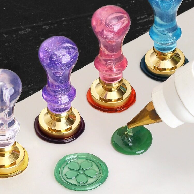 半透明ワックススティック｜グルーガン用・直径約1.1cm・カラフル・10本入りセット・封蝋・手紙・封印・封筒・スタンプ・招待状|undefined