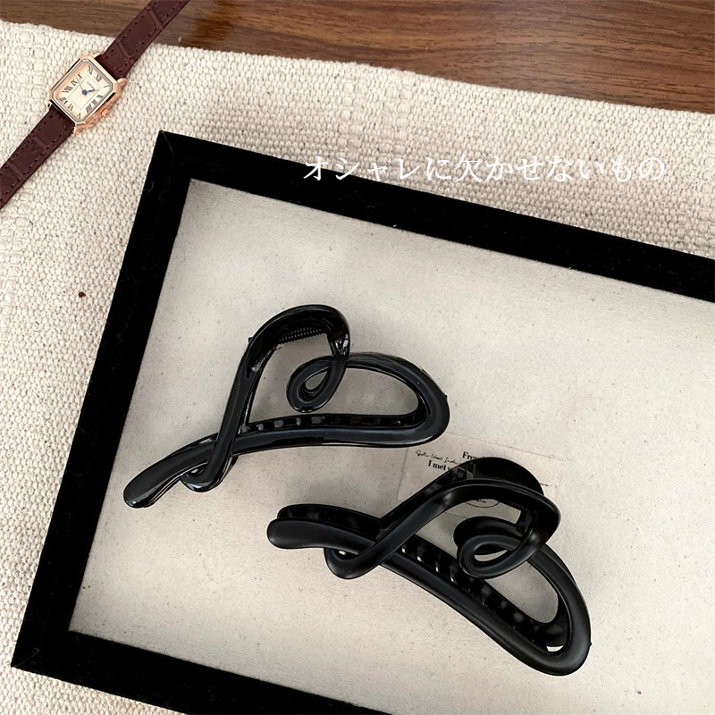不規則なハート型ヘアクリップ｜女性用・レトロ・シンプル・エレガント・使用便利|undefined