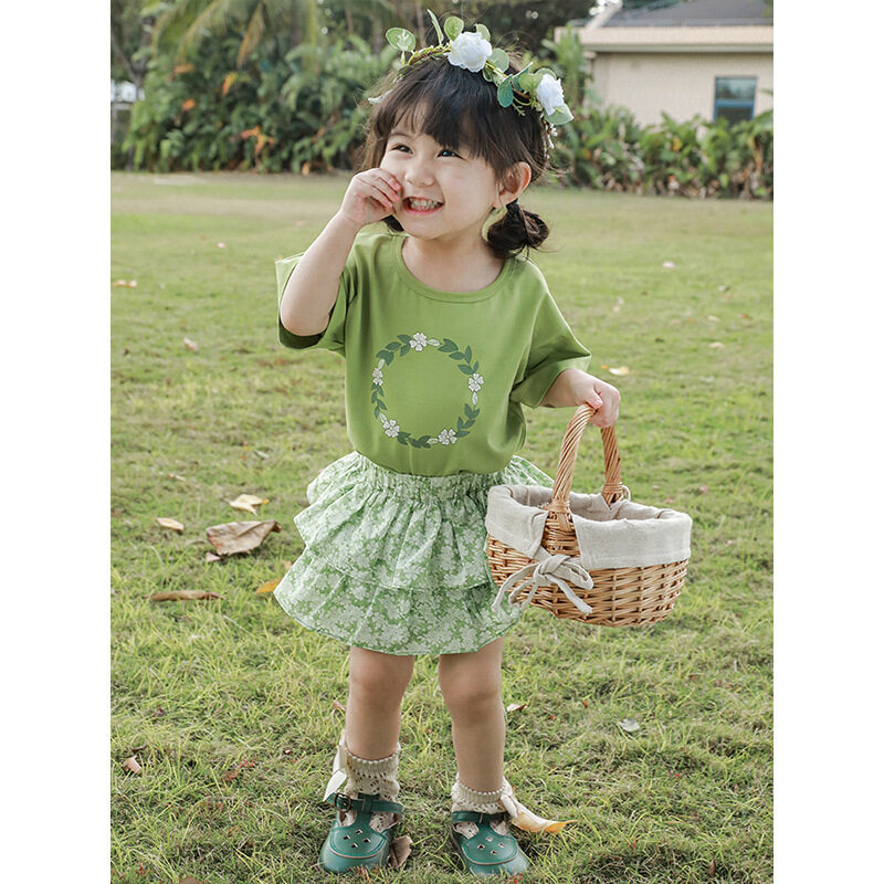 子供セット｜女の子・ゆったりショートスリーブTシャツ・ショートパンツセット・夏新作・子供服・ファッション・カジュアル・トップス・パンツ|undefined