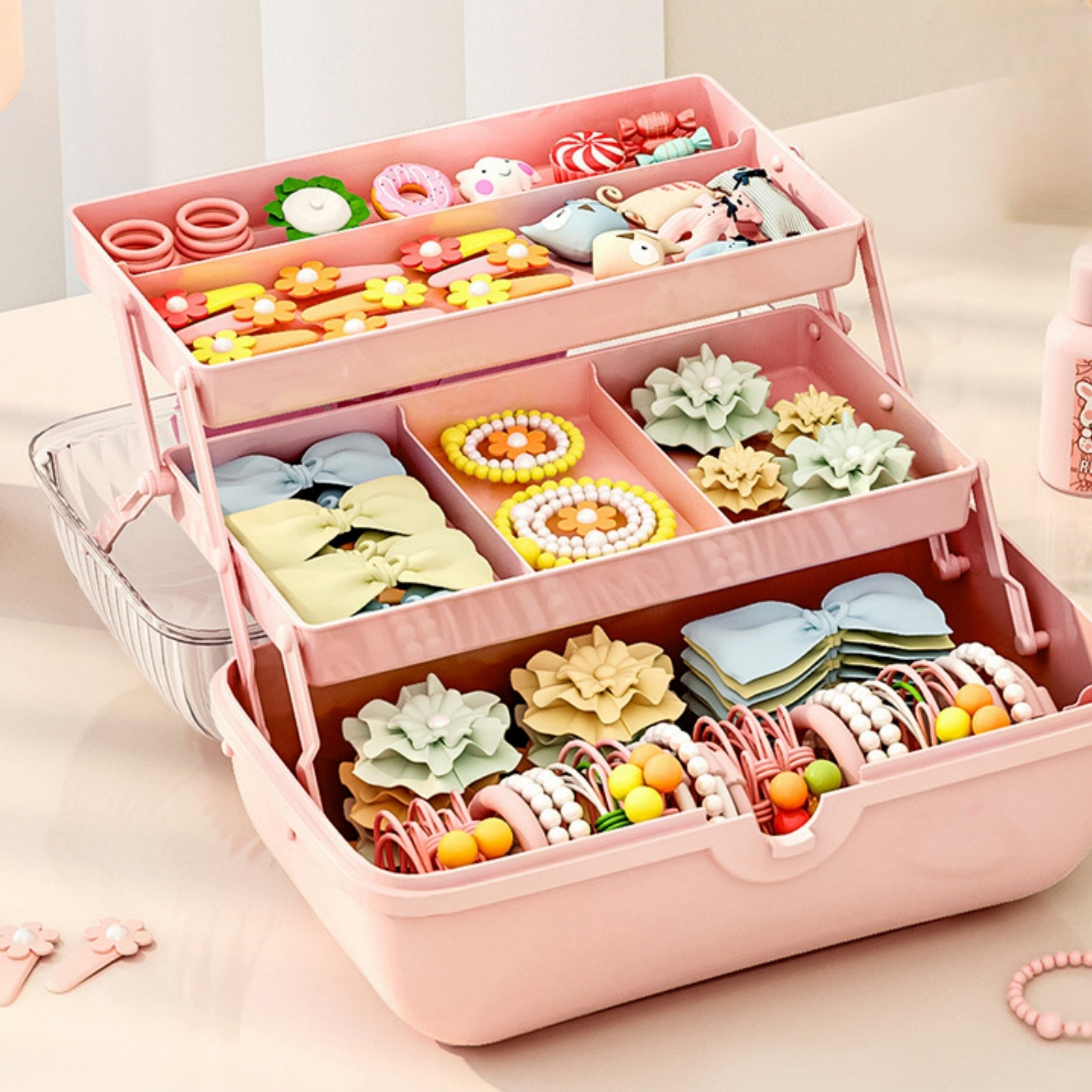 かわいい収納ボックス｜おもちゃ用・化粧品用・ヘアアクセサリー用・便利・寝室用・バスルーム用・オフィス用・多層デスクトップ・女性向け|undefined