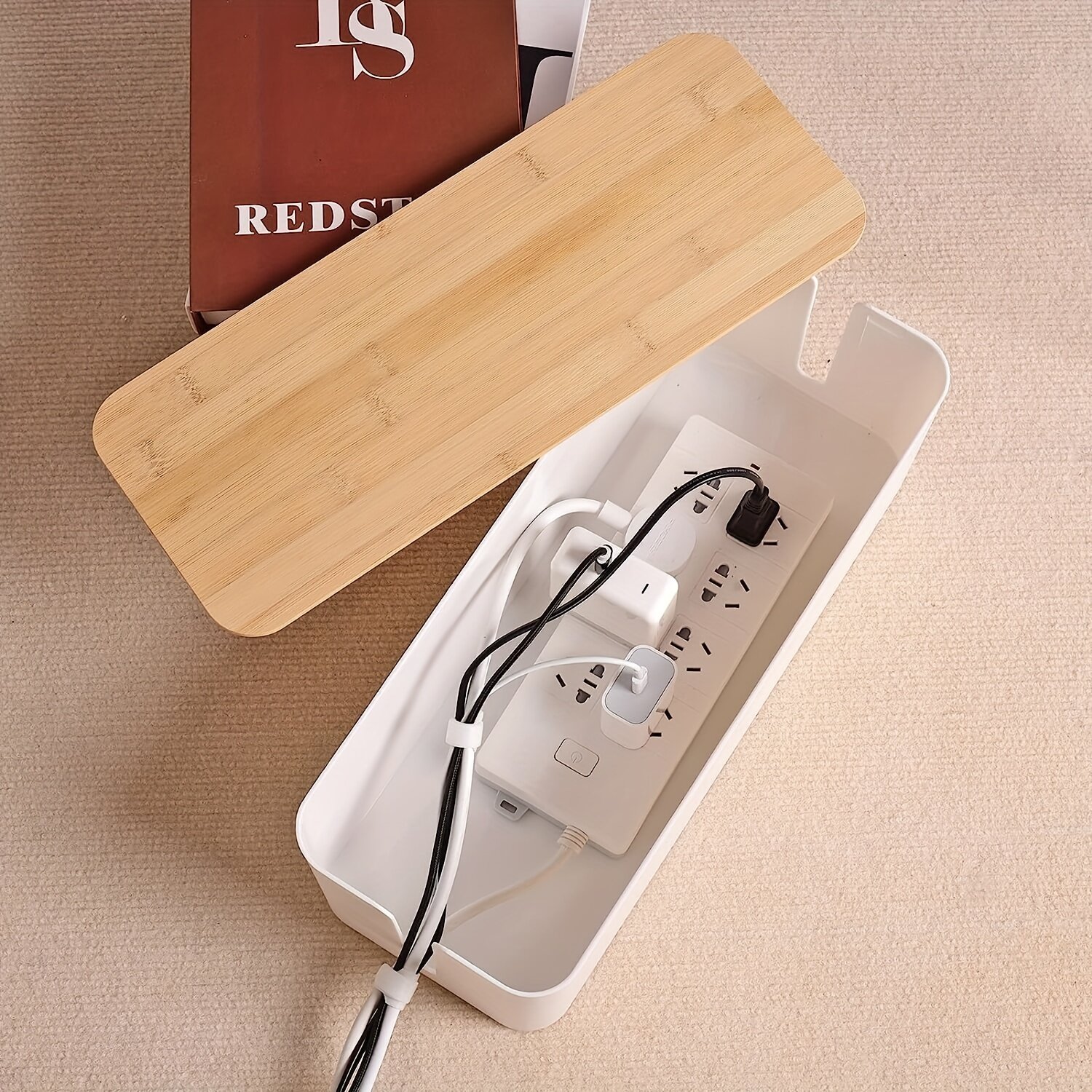 電線収納ボックス|電源タップを隠し・部屋整理・寝室用・オフィス用・便利|undefined