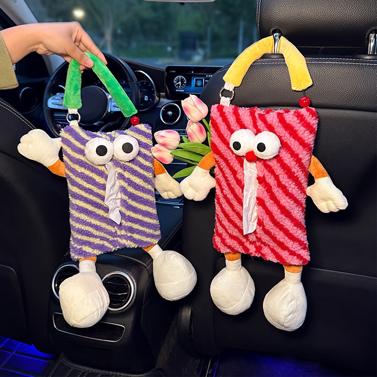 車用ヘッドレストティッシュバッグ｜カー用品・収納用品・面白くてかわいい・カーインテリア装飾・アクセサリー|undefined