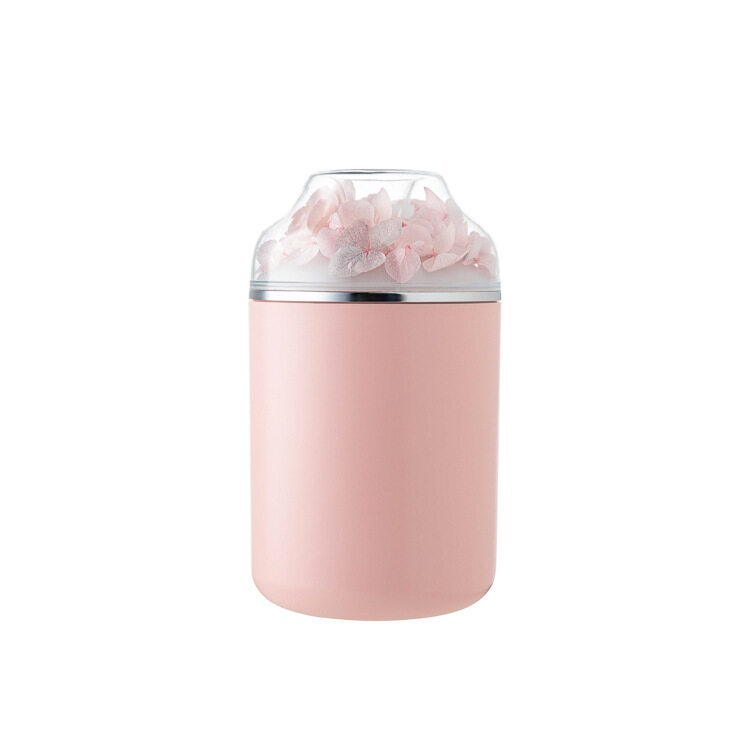 ミニ加湿器｜プリザーブドフラワー付き・おしゃれ・アロマ・静音・寝室用|undefined