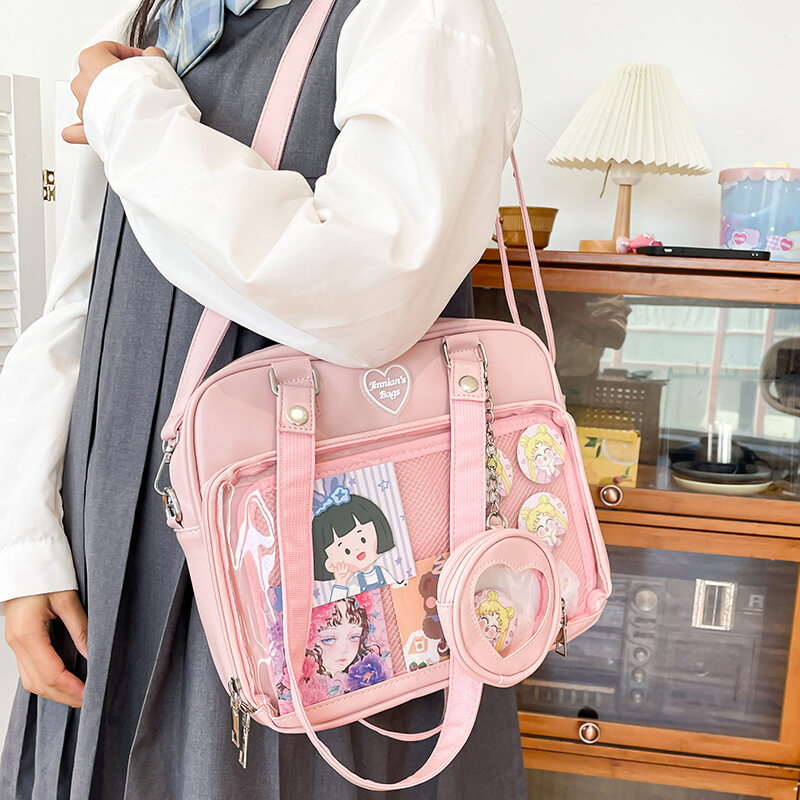 痛バッグ｜可愛い・女子学生向け・透明・日本スタイル・学院キャンパス・ショルダーバッグ・斜めかけ|undefined