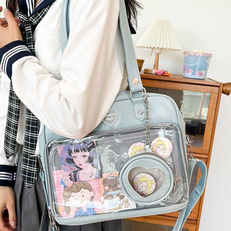痛バッグ｜可愛い・女子学生向け・透明・日本スタイル・学院キャンパス・ショルダーバッグ・斜めかけ|undefined