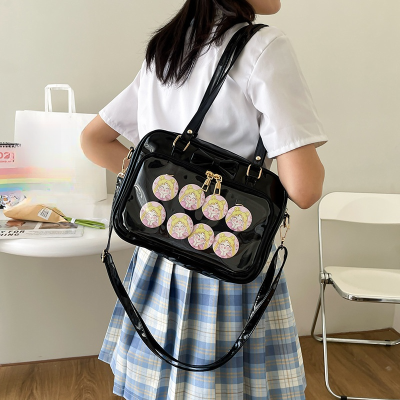 痛バッグ｜日本スタイル・JK・女子向け・可愛い・透明・ショルダーバッグ・蝶々リボン|undefined