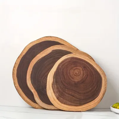 木製まな板｜ナチュラルウッド・ティートレイ・アカシア材・丸太・フルーツデコ