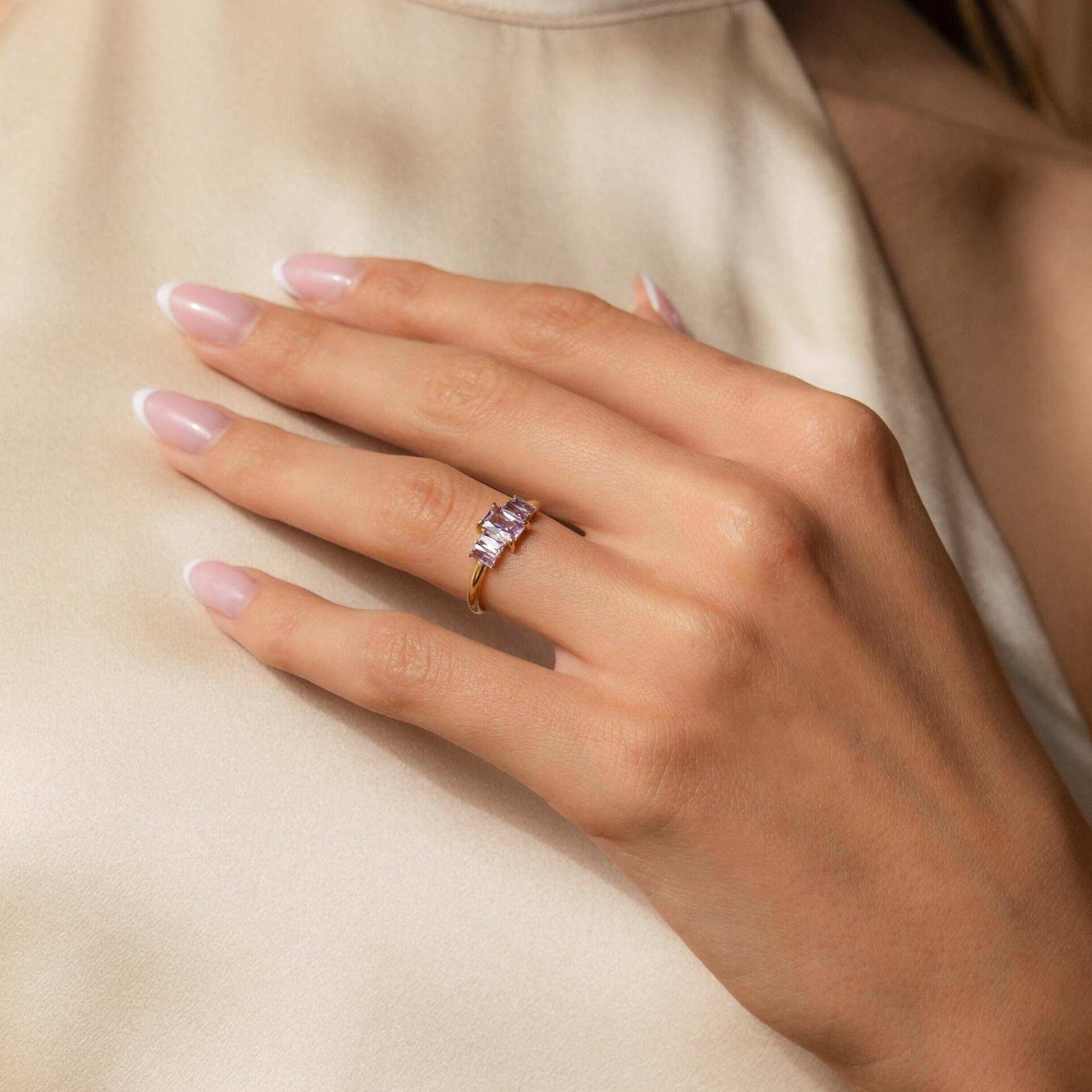 指輪｜1-12月誕生石・タイタンスチール・カラー長持ち・シンプル・リング|undefined