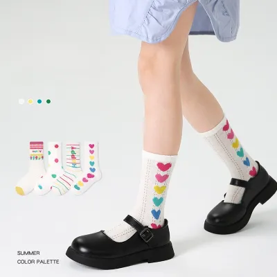 子供用靴下｜春・夏新作・かわいいデザイン・メッシュ素材・シームレス・女の子用