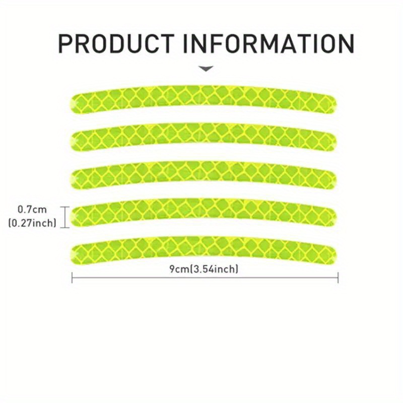 車輪ハブ用の反射ステッカー｜20枚・タイヤ防衝突粘着ストリップ・クリエイティブなオートバイステッカー|undefined