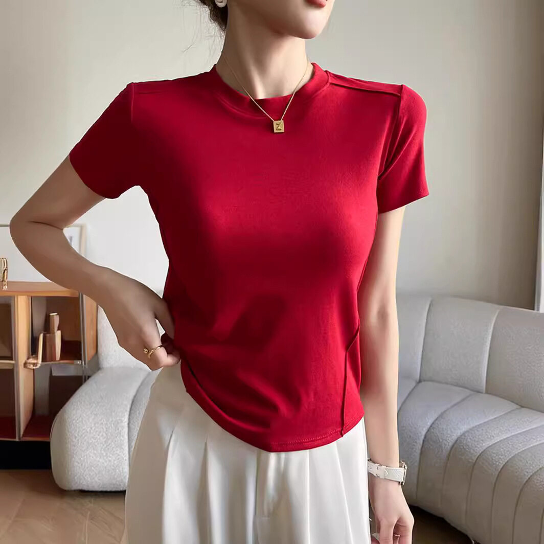 Ｔシャツ｜女性用・上着・トップス・モダール素材・夏新作・薄手・ゆったり・レディースファッシ・ショートスリーブ・半袖・服|undefined