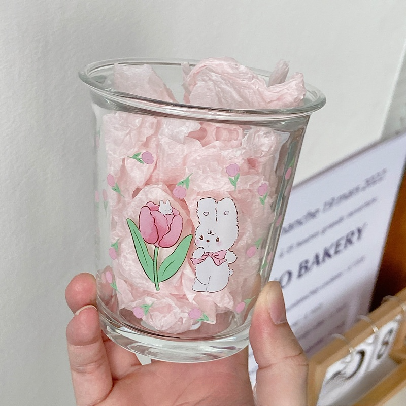 可愛いウサギちゃん グラス｜コーヒーカップ・大容量・朝食、牛乳に最適・子供用・韓国風|undefined