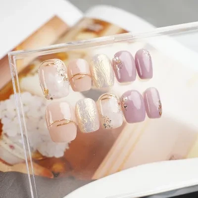 Orange.Nail ネイルチップ｜気品・優しい・紫・高級感・肌映え・秋冬用・完成品・つけ爪