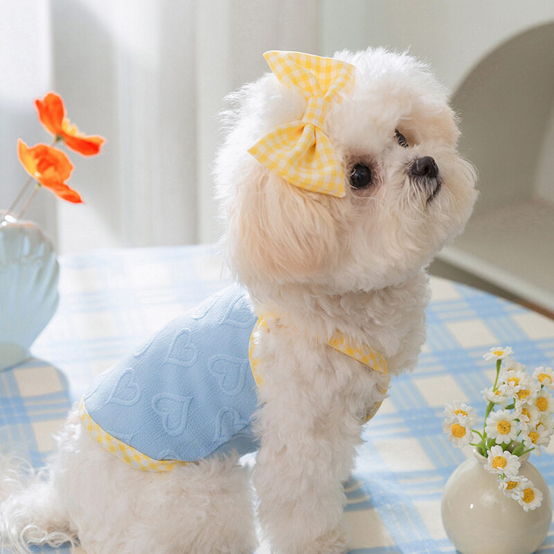 犬服｜浮き彫り・愛らしい・春夏用・ハート形・小型犬|undefined