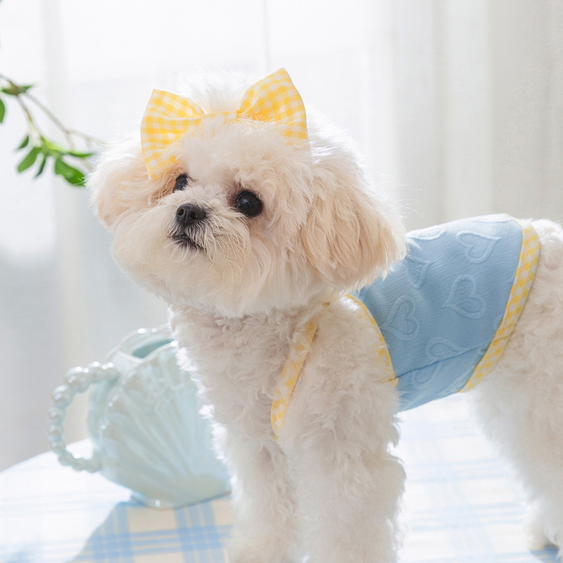 犬服｜浮き彫り・愛らしい・春夏用・ハート形・小型犬|undefined