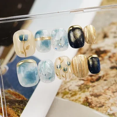 ネイルチップ｜スクエア・付け爪・フルカバー・フェイクネイルチップ・アクリルネイルアート・DIY・スティックオンネイ・ 女