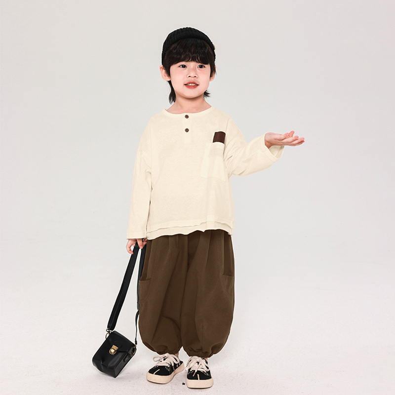 インナーシャツ｜男の子用・長袖Tシャツ・春服・新作・韓国風・春秋用トップス・コットン100%・インナー|undefined