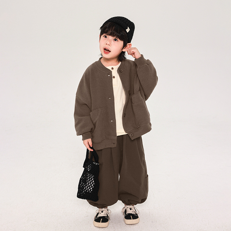 コート｜男の子用・子供服・韓国風・ベースボールジャケット・春服・編み上げ上着|undefined