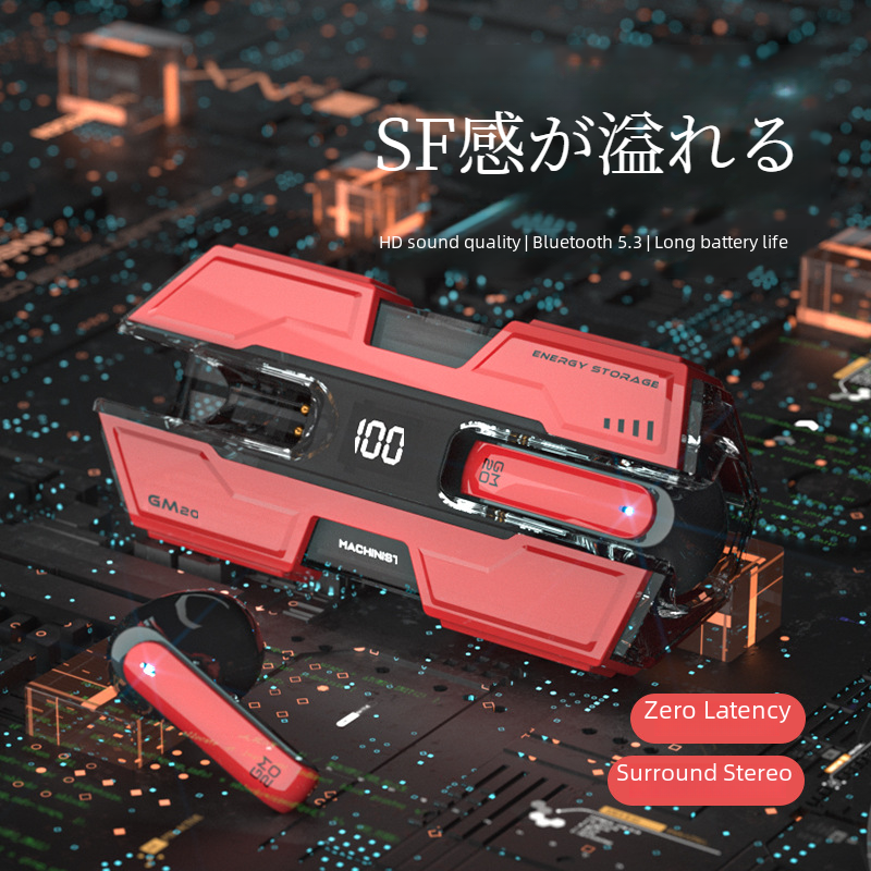 TC04イヤホン｜宇宙戦艦デザイン・ワイヤレス・Bluetooth5.3・tws機能・低遅延・瞬間接続・クリアな通話・長時間持続|undefined