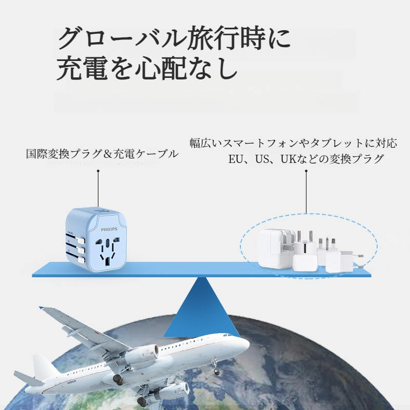 PHILIPS旅行プラグ｜汎用的・変換・USB式・世界共通・英国基準|undefined