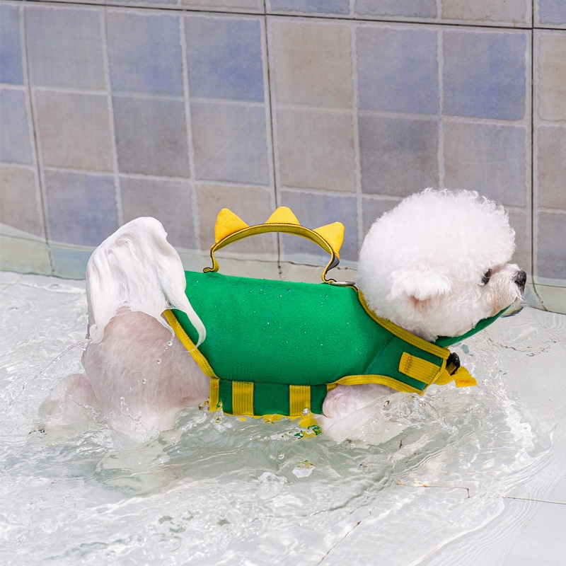 犬用ライフジャケット｜可愛いデザイン・水遊び・水着・夏・リード可能・レスキューハンドル付|undefined
