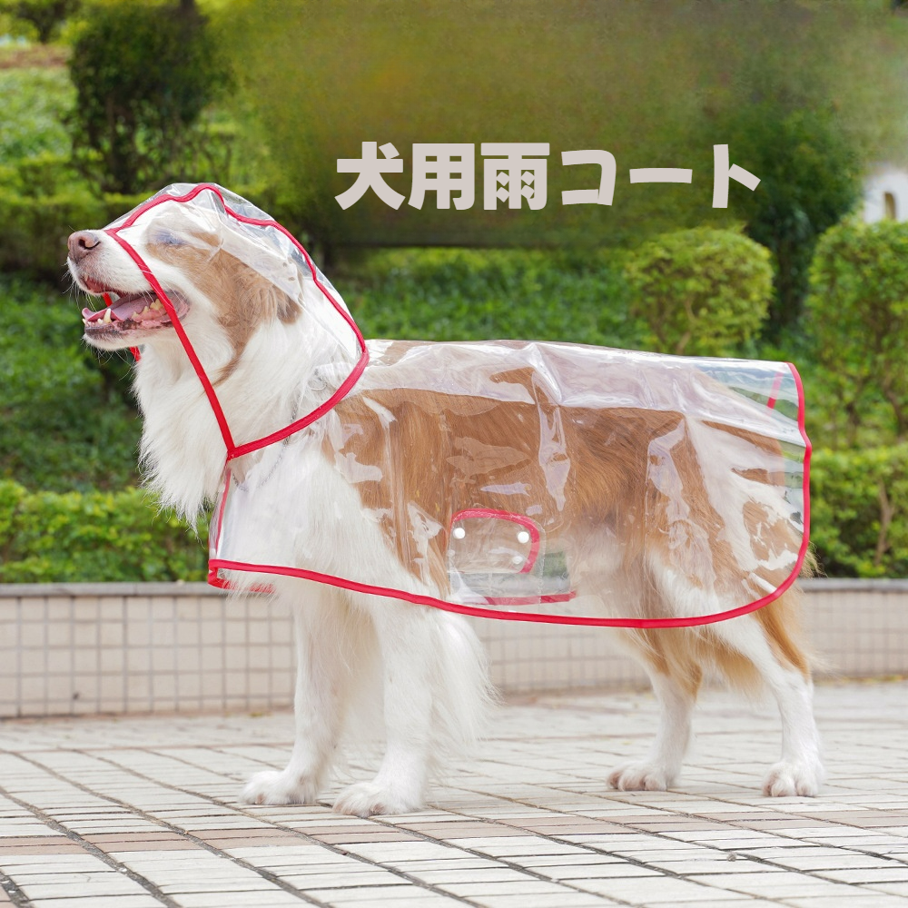 大型犬用透明雨具｜金毛・ラブラドール・ボーダーコリー・犬服・外出用|undefined