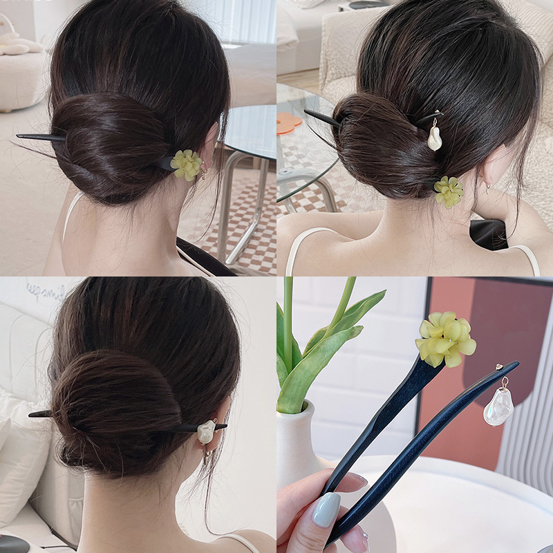 かんざし｜木製の髪飾り・レトロ・ヘアアクセサリー ・和服・浴衣 まとめ髪・高級感・髪飾り・レディース・シンプル・ハイセンス|undefined