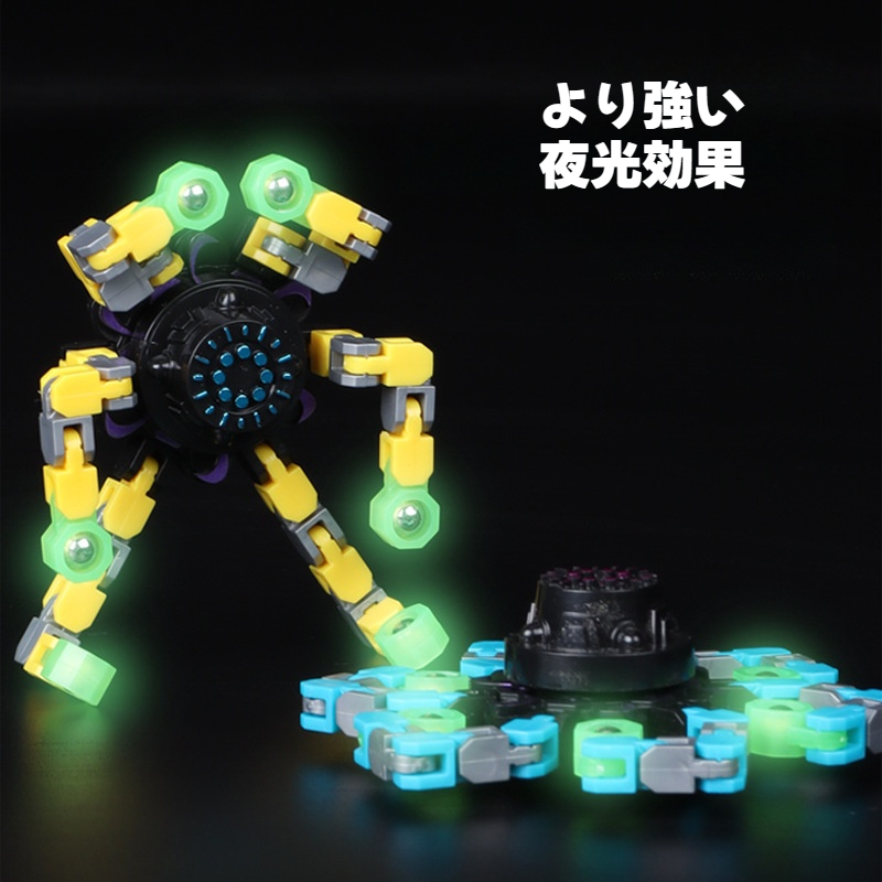 【ストレス解消】指先変形こまおもちゃ｜スピナーチェーン回転・夜光指先スピナーおもちゃ・機械・プレゼント|undefined