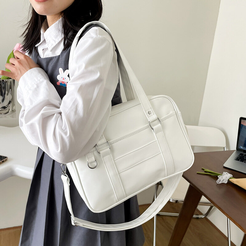 ショルダーバッグ｜スクバ・可愛い・ソフト・JK・韓国風・学向け・斜め掛け・ハンドバッグ・通学通勤用・シンプル・レディース・無地・ハイセンス|undefined