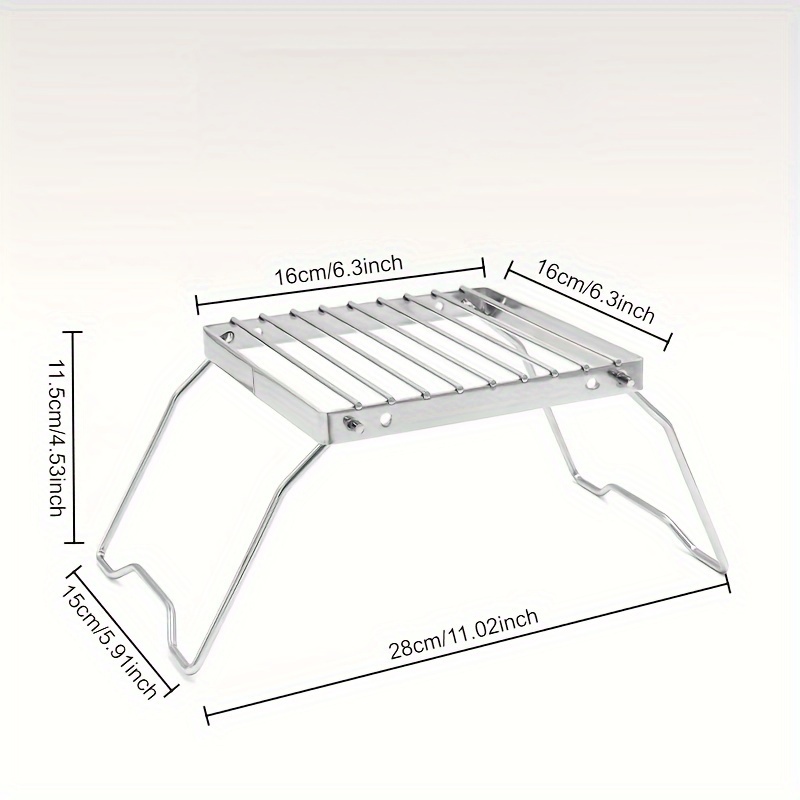 キャンプグリルラック | キャンプ用コンロ,304ステンレス鋼火格子キャンプストーブポータブルキャンプハイキングファイヤーピットとサバイバルストーブロケットスト|undefined