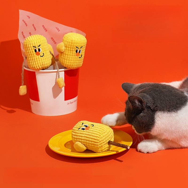 zeze猫用おもちゃ｜歯磨きに最適・マタタビ・トウモロコシデザイン・丈夫|undefined