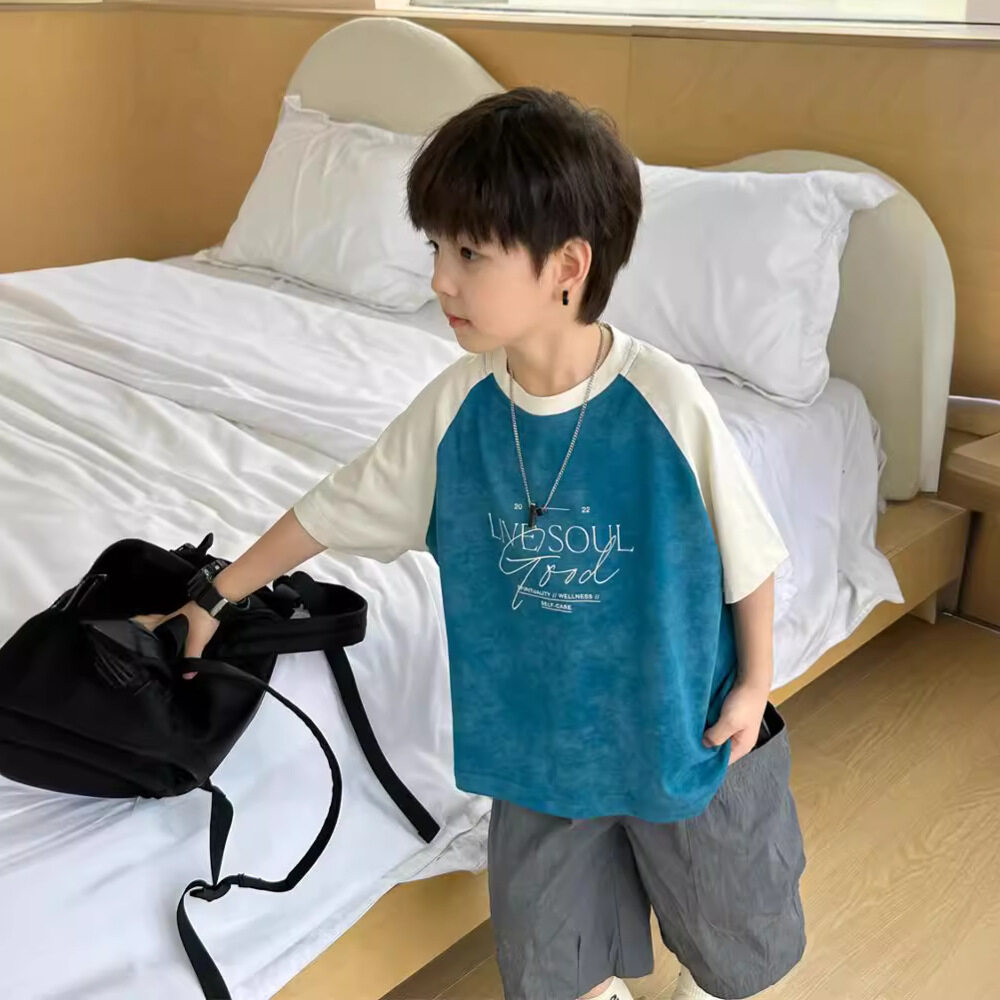 子供服｜子供用・Tシャツ・2024年・夏・新作・文字柄・韓国風・男の子・かっこいい・半袖|undefined