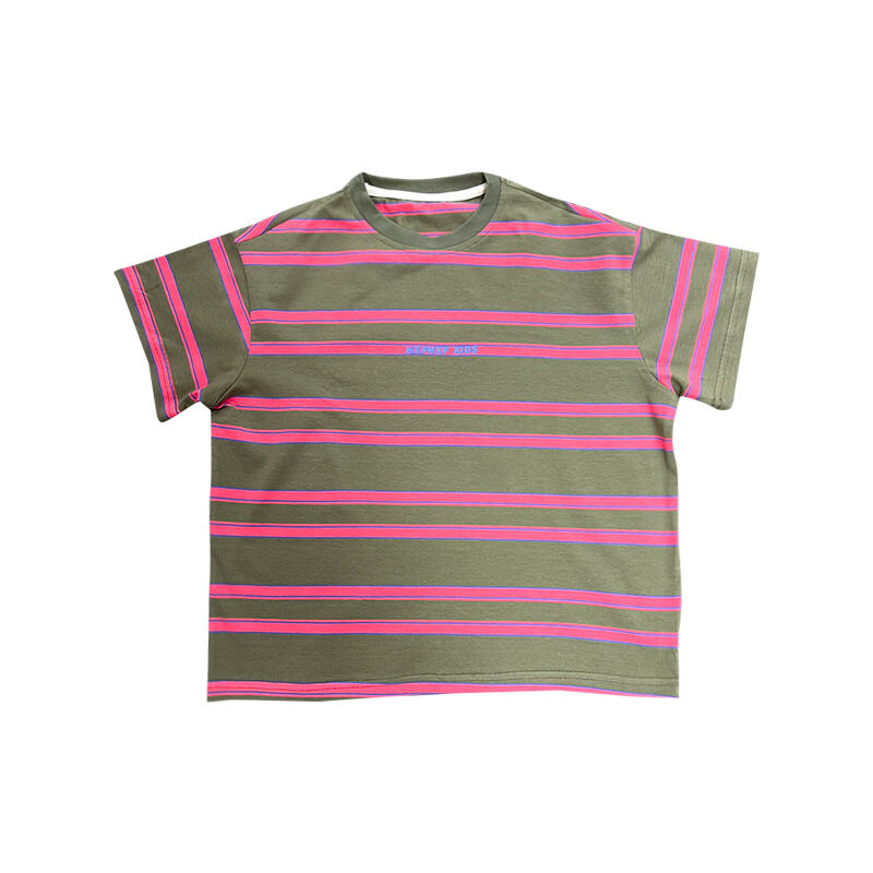 子供服｜子供用・ストライプ柄・プリントTシャツ・2024夏・新作・半袖・快適・上着・男の子|undefined