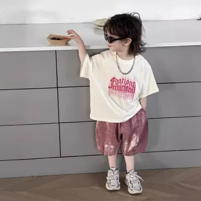 子供服｜子供用・Tシャツ・男の子・プリント入り・半袖・新作・韓国風・アルファベット柄・かっこいい